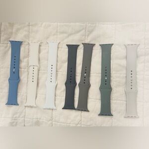 (6) M/L Authentic Apple Watch Bands + (1) S/M Authentic Apple Watch Blue Band